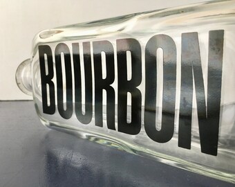 vintage liquor bottle decanters typography Bourbon retro TC Wheaton Co.