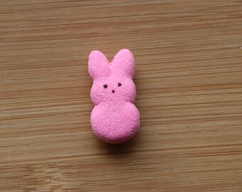 Pink Peeps Magnet, Handmade Polymer Clay Kawaii