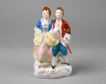 Miniature Vintage Japan Porcelain Colonial Couple Occupied Japan