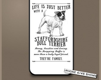 Staffordshire Bull Terrier dog phone case cover iPhone Samsung ~ Can be Personalised