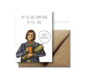 Greeting Card Birthday Card Twin Peaks Log Lady David Lynch