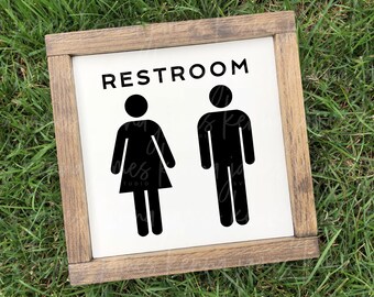 Restroom svg | Unisex Restroom svg | Bathroom svg | Farmhouse svg | Farmhouse Style svg | Female svg | Male svg | SVG | DXF | JPG | cut file