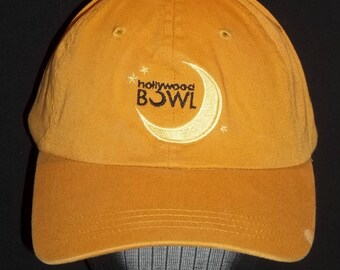 Vintage Hollywood Bowl Baseball Cap Mustard Yellow Low Profile/Unstructured Embroidered Strapback Hat Baseball Caps Dad Hats T31 MA7154