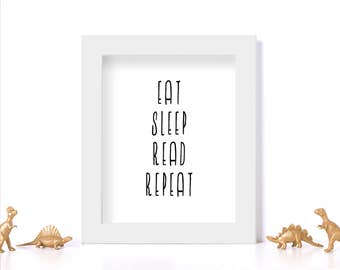 Eat Sleep Read Repeat Digital Download