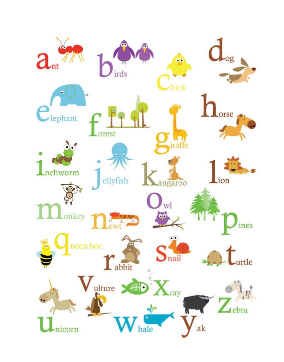 Alphabet Chart Color