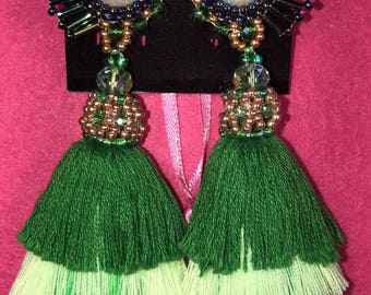 earrings bead embroidery