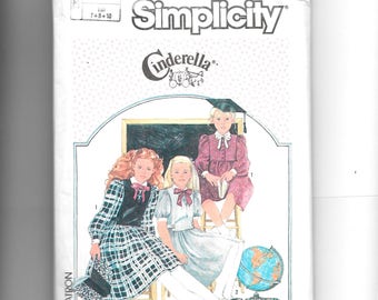 Simplicity Girls' Dress and Detachable Tabard Pattern 7002