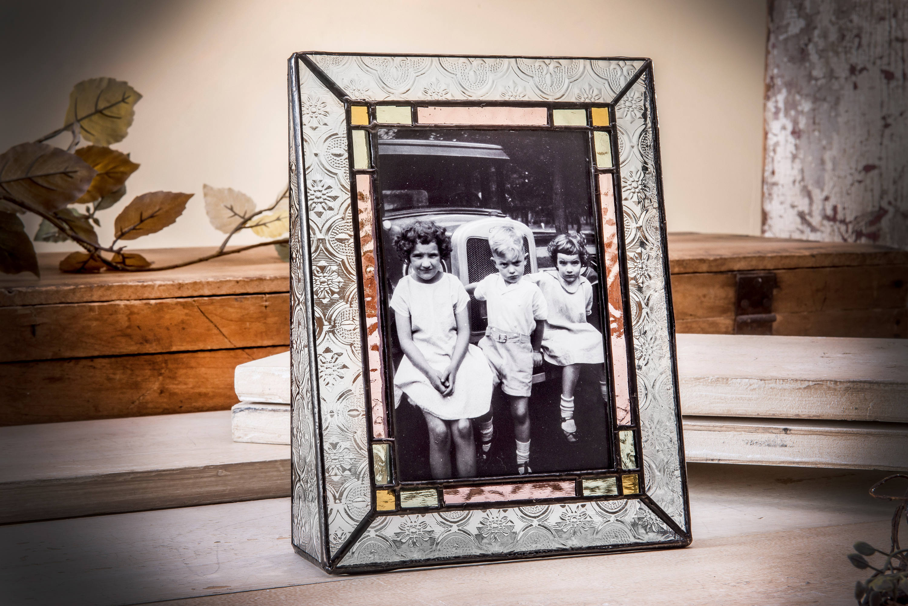 4x6 Picture Frame Vertical Stained Glass Picture Frame