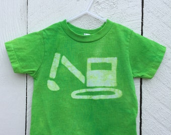 Kids Excavator Shirt, Kids Digger Shirt, Kids Truck Shirt, Boys Truck Shirt, Girls Truck Shirt, Construction Truck Shirt (18 months)