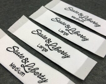 woven labels, basic name labels, clothing labels, only USD17 ships in 7 work days