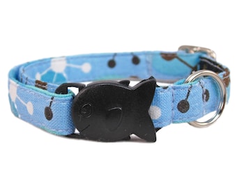 Kitten Collar - Baby Cat Collar - Small Cat Collar - Boy Kitten Collar - Breakaway Cat Collar - Blue Cat Collar - Cat Lover Gift