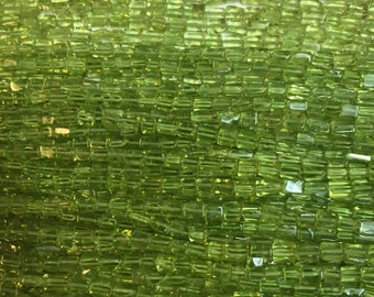 6x4 rectangular beads peridot