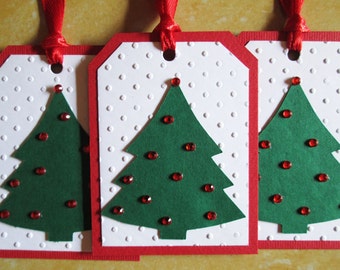 Tree Christmas Gift Tags - Christmas Tags - Holiday Gift Tags - Christmas Gifts - Christmas Wrapping - Christmas Gift Wrap - Set of 6
