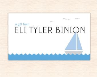 Sailboat Landscape Personalized Calling Cards – Printable File