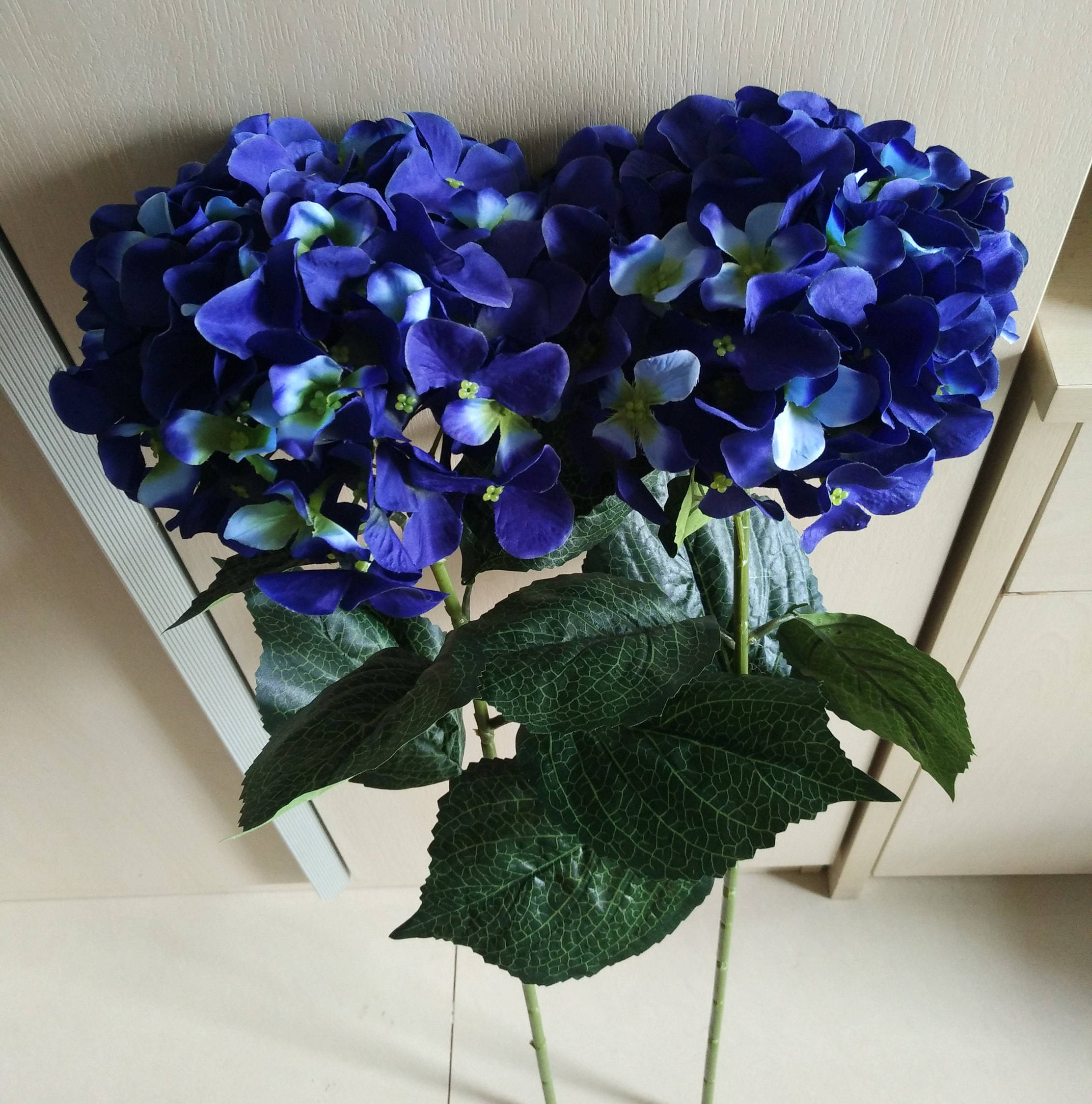 Navy Blue Flowers Silk Hydrangea Navy Blue Wedding