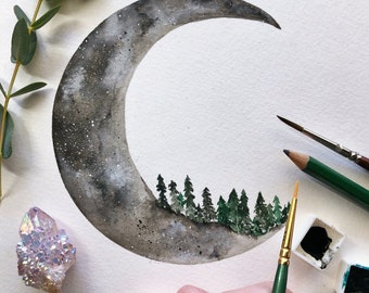 Nature on the Moon Series - Pine Trees
