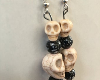 Sugar skull black and white