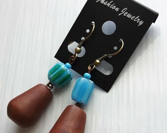 Boho nugget - earrings, handmade