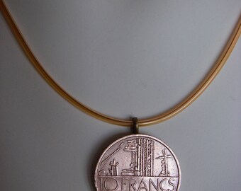 Necklace genuine coin 10 francs "Mathieu"