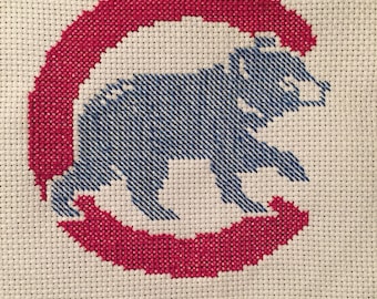 Completed cross stitch