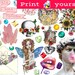 Set #275. Mockup printable Tumblr Stickers, Stickers, Sets. Decals. Printable (downloadable) file ONLY. Nothing will be shipped.