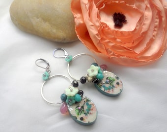 Earrings exotic flowers!