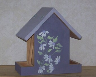 Handpainted Cedar Birdfeeder