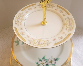 Mismatched 3 Tiered Cake Stand