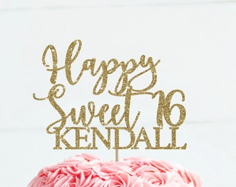 Sweet 16 cake topper custom cake topper 16th birthday party 16th birthday party decoration sweet sixteen cake topper girls 16th birthday