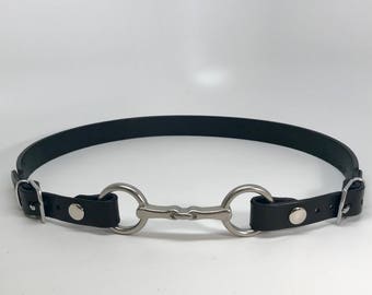 KK Bit Belt, Dressage Bit Belt, Equestrian Belt, Horse Belt, Horse Bit Belt, Dressage Belt, One Size Belt, Leather Belt, Black Leather Belt