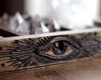 The All Seeing Eye Three Compartment Tarot Box