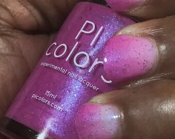 Lorikeet.061 Pink Magenta Glitter Nail Polish Thermal Color Changing