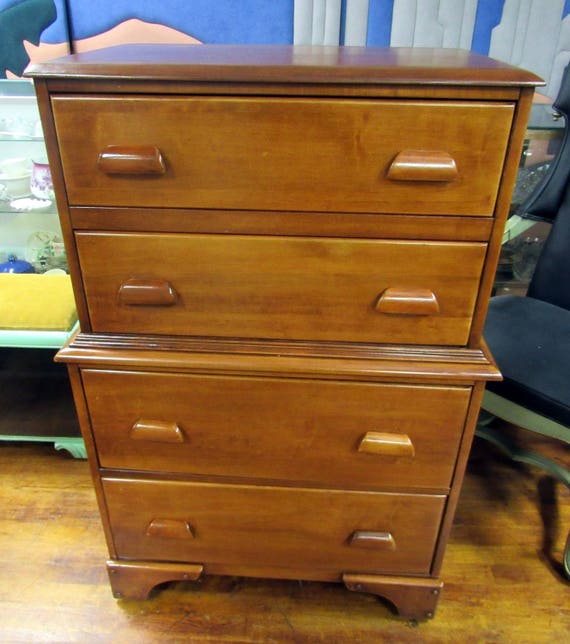Maple dresser chest on chest
