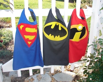 SHIPS TODAY, Superman cape, Batman cape, superhero cape, gift for kids, kids cape, birthday gift for kids, party favors