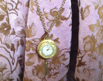Vintage 1960's Pendant Watch Necklace