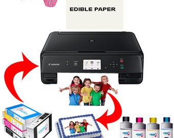 Icinginks Canon Edible Printer Bundle -Comes With Edible Printer, Edible Ink Cartridges, Edible Refill Inks, Edible Paper- Best Cake Printer