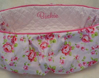 Rambling Rose - Dog Cart Cover - Shopping Cart Cover - Dogs - Pets - Includes Matching Tote - Embroidered Personalization