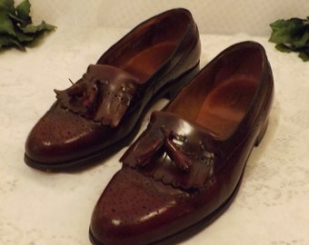 Hanover Shoes Oxblood Fringe Tassel Loafers Mens Shoes Size 10.5