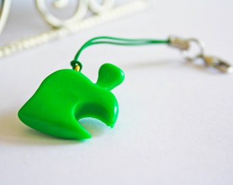 Animal Crossing Charm | Polymer Clay Charm | New Leaf Logo, Video Game, Cell Phone Charm, Nerdy Jewelry, Geeky Gifts, 3DS Charm, Phone Charm
