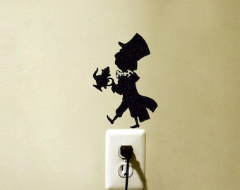 Mad Hatter Vinyl Decal Sticker Light Switch Wall Home Decor