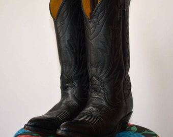 70's Black Cowboy Boots