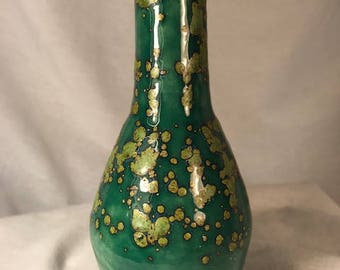 Green Ceramic Bud Vase