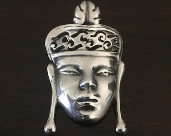 Sterling Silver Face Brooch (Chinese)