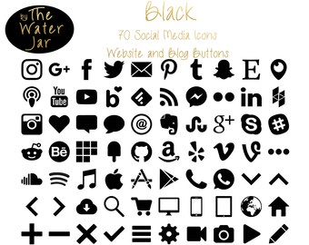Blog Icons, Black Social Media Icons, Dark Social Icons, Black Website & Blog Resources, Blog buttons, Blog Graphics, Website Graphics