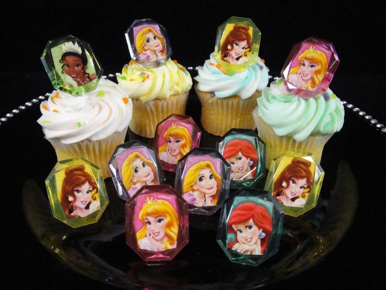 Disney Princess Cupcake Rings Cupcake Toppers Party Favor