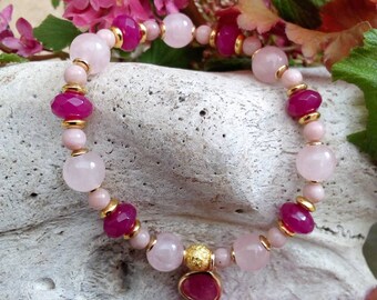 Bracelet pink and Fuchsia
