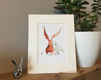Hutch & Rosie, A5 Art Print Rabbit illustration