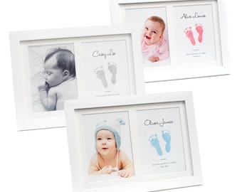 Keepsake Frame with BABYink® Colour Ink-less Print Kit - Non-Toxic, Baby Safe - Handprint | Footprint | Keepsake | Baby Gift