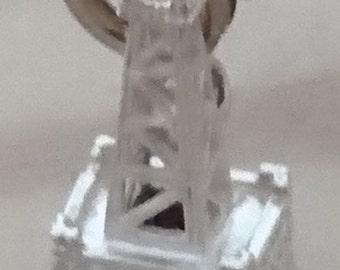 Vintage sterling silver oil rig charm