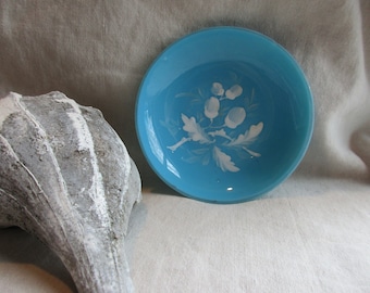 Victorian Mary Gregory Glass Dish